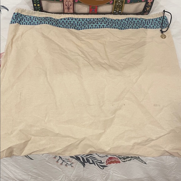 Tory Burch Multicolor Leather and Canvas Floral Tote - Picture 14 of 14